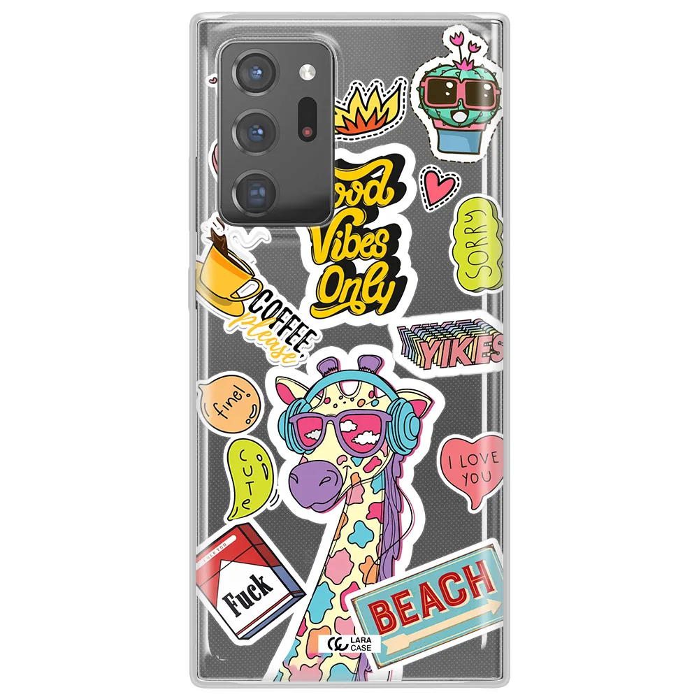 Giraffe Sticker Samsung Note 20 Ultra Clear TPU Case