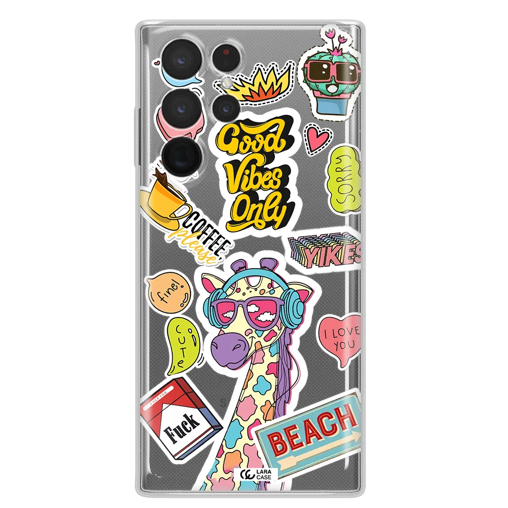 Giraffe Sticker Samsung S 22 Ultra Clear TPU Case
