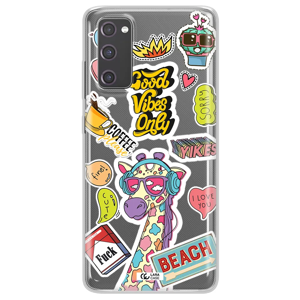 Giraffe Sticker Samsung S20 Fe Clear TPU Case
