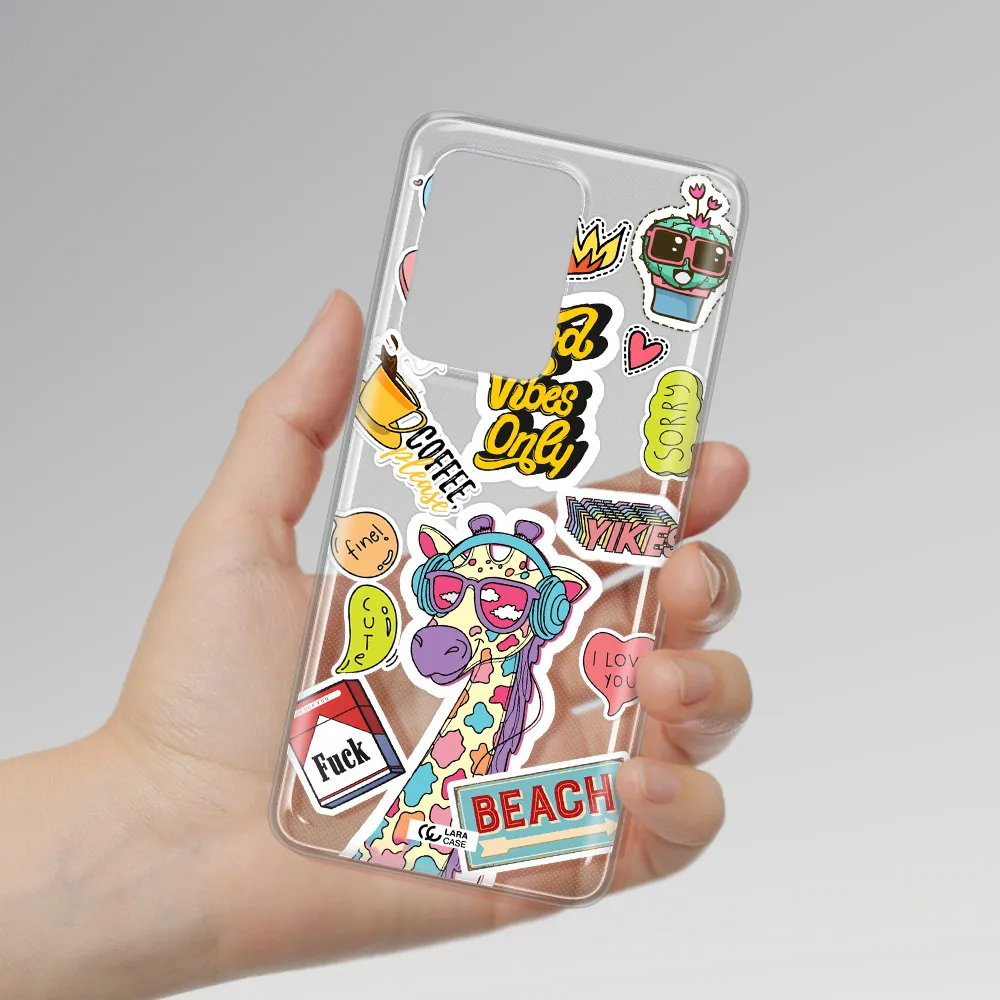 Giraffe Sticker Samsung S20 Ultra Clear TPU Case