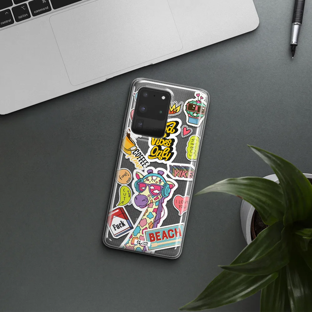 Giraffe Sticker Samsung S20 Ultra Clear TPU Case