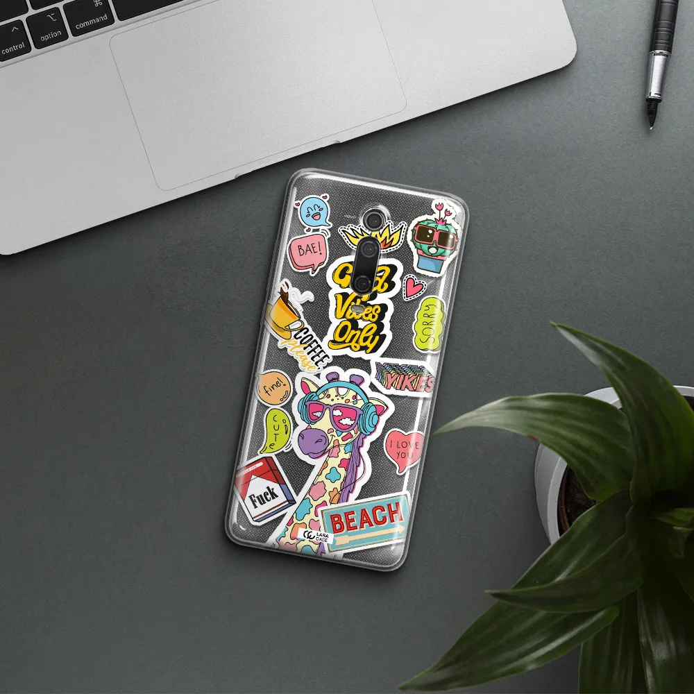 Giraffe Sticker Xiaomi Mi 9T Clear TPU Case