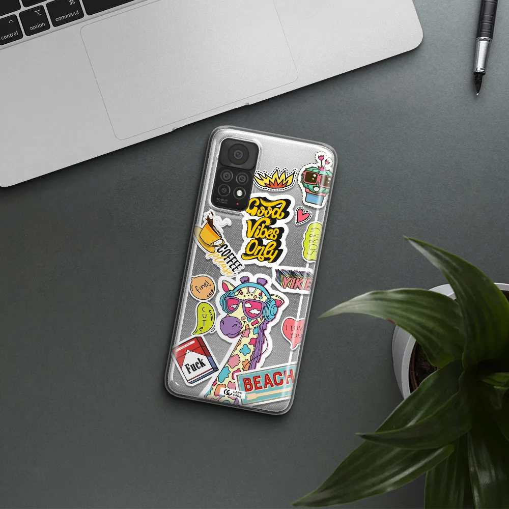 Giraffe Sticker Xiaomi Note 11 Pro Clear TPU Case