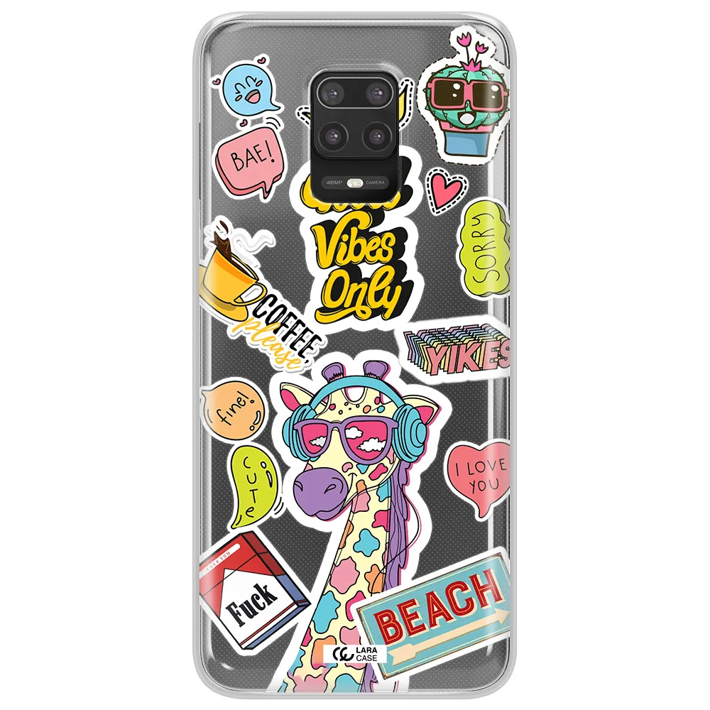 Giraffe Sticker Xiaomi Note 9S Clear TPU Case