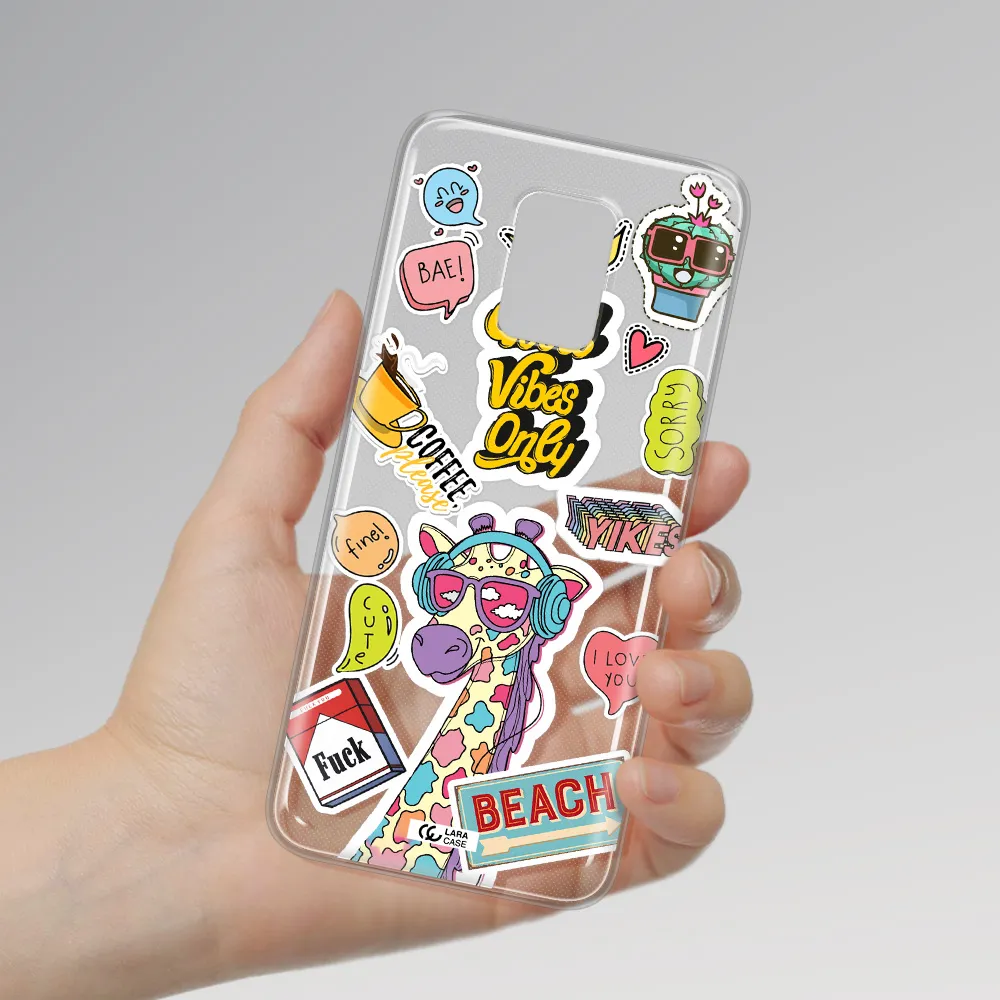 Giraffe Sticker Xiaomi Note 9S Clear TPU Case