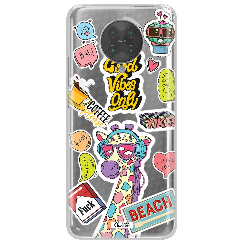 Giraffe Sticker Xiaomi Poco F2 Pro Clear TPU Case