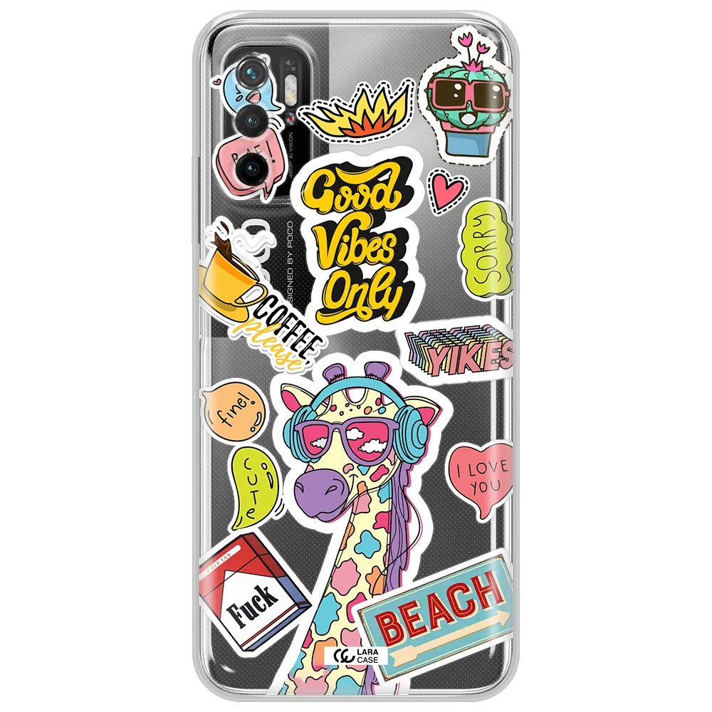 Giraffe Sticker Xiaomi Poco M4 Pro 5G Clear Tpu Case