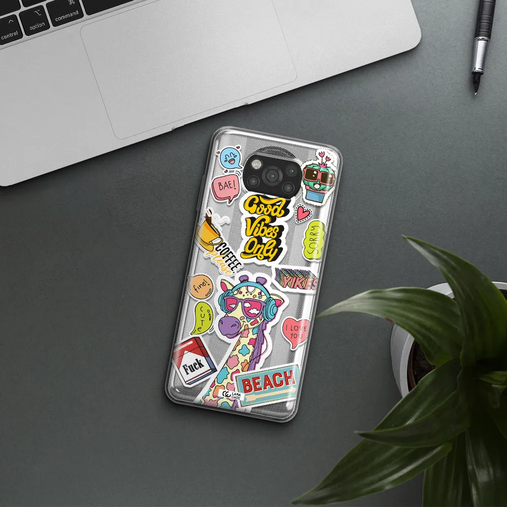 Giraffe Sticker Xiaomi Poco X3 Clear TPU Case