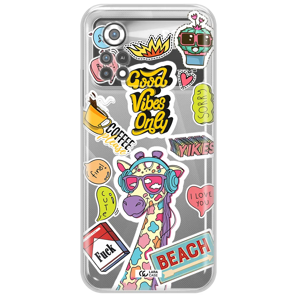 Giraffe Sticker Xiaomi Poco X4 Pro Clear TPU Case