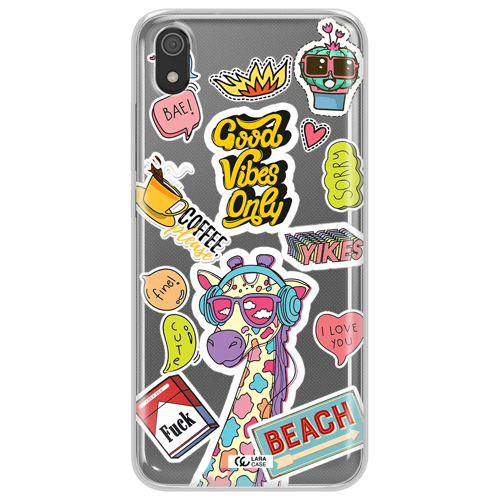 Giraffe Sticker Xiaomi Redmi 7A Clear TPU Case