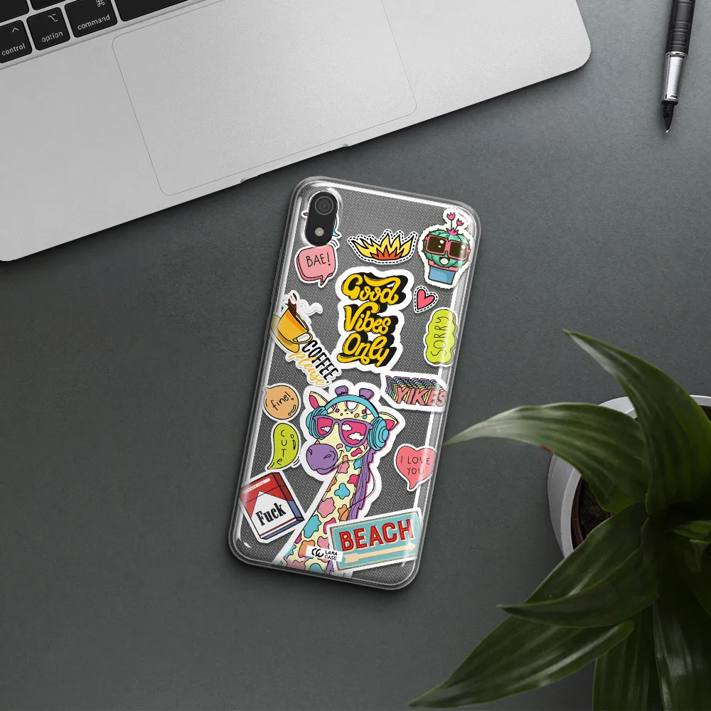 Giraffe Sticker Xiaomi Redmi 7A Clear TPU Case