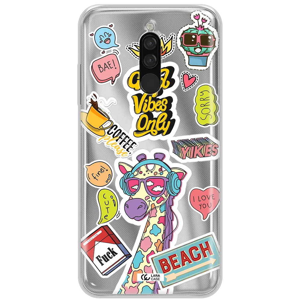 Giraffe Sticker Xiaomi Redmi 8 Clear Tpu Case