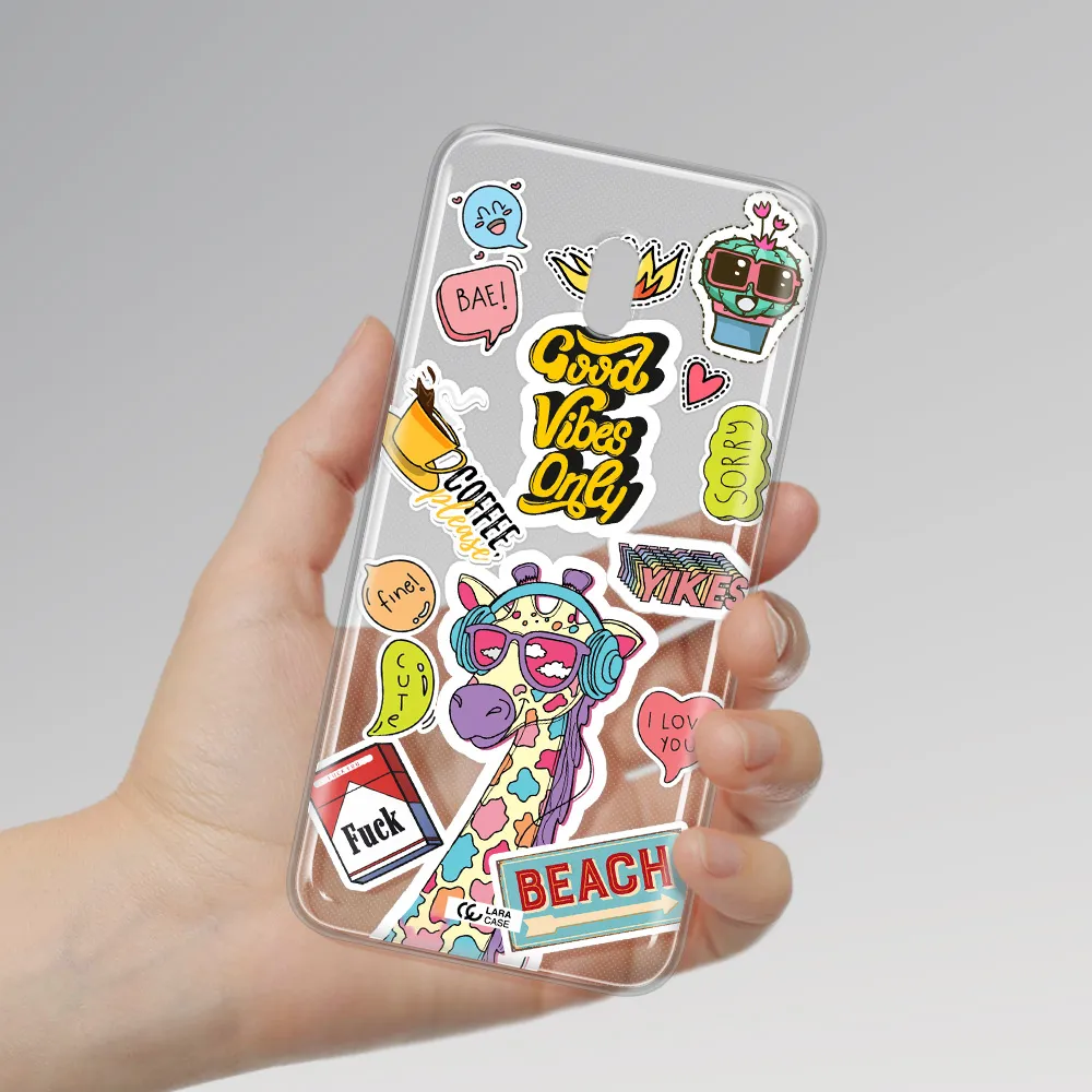 Giraffe Sticker Xiaomi Redmi 8A Clear TPU Case