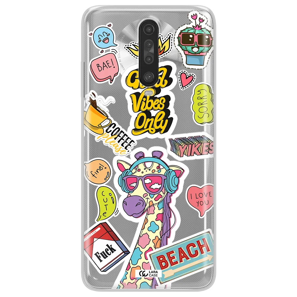 Giraffe Sticker Xiaomi Redmi K30 Clear TPU Case