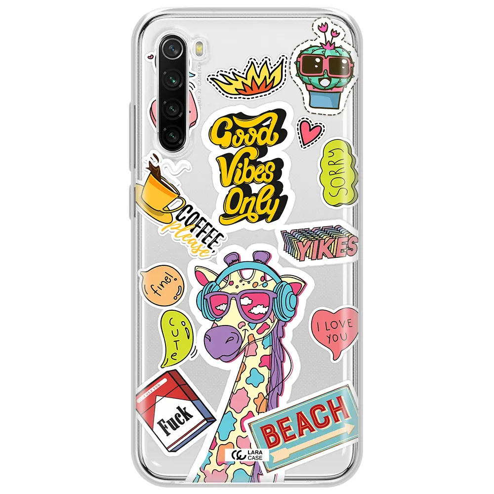 Giraffe Sticker Xiaomi Redmi Note 8T Clear Tpu Case