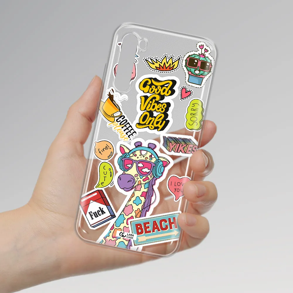Giraffe Sticker Xiaomi Redmi Note 8T Clear Tpu Case