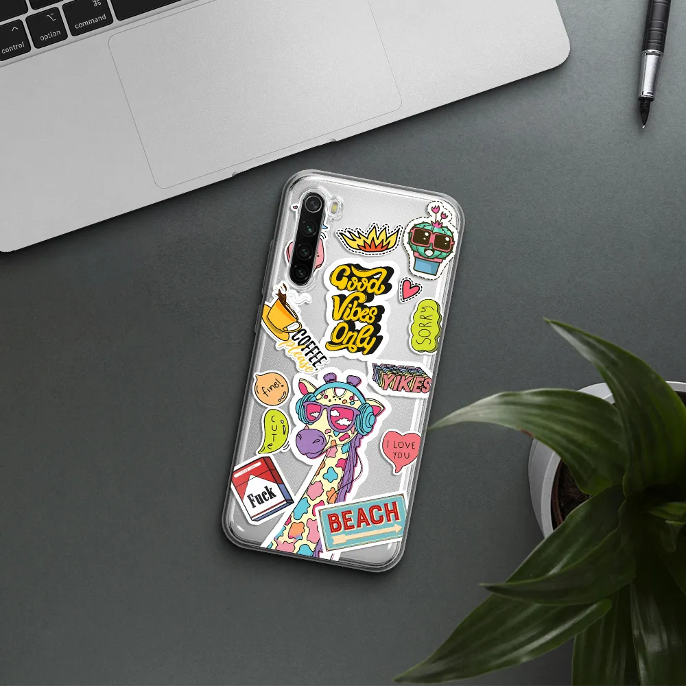 Giraffe Sticker Xiaomi Redmi Note 8T Clear Tpu Case