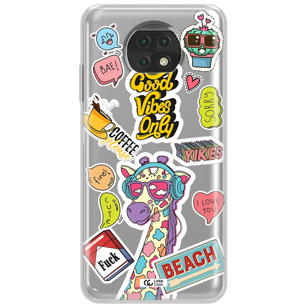 Giraffe Sticker Xiaomi Redmi Note 9T Clear Tpu Case