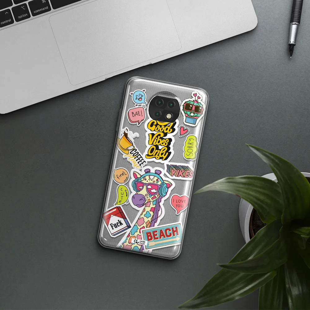 Giraffe Sticker Xiaomi Redmi Note 9T Clear Tpu Case