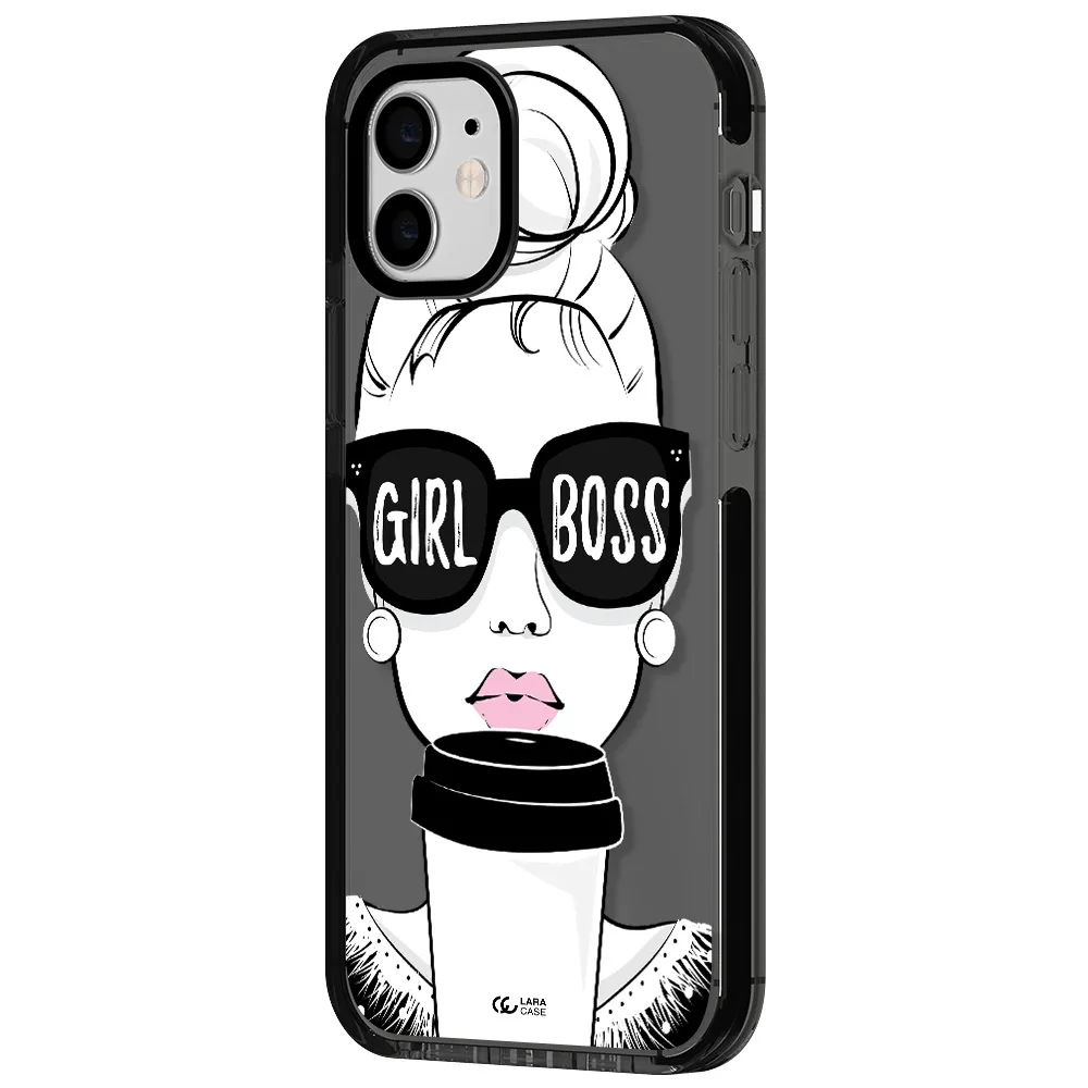 Girl Boss Apple iPhone 11 impact Smoke Black Case