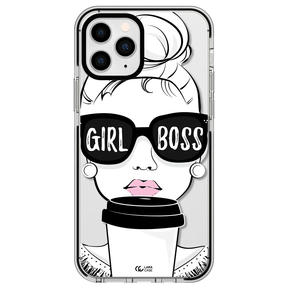 Girl Boss Apple iPhone 11 pro max impact black border Case