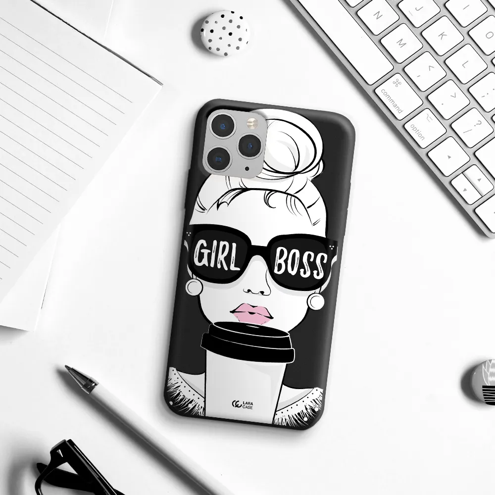 Girl Boss Apple iPhone 11 pro max Silicone black Case