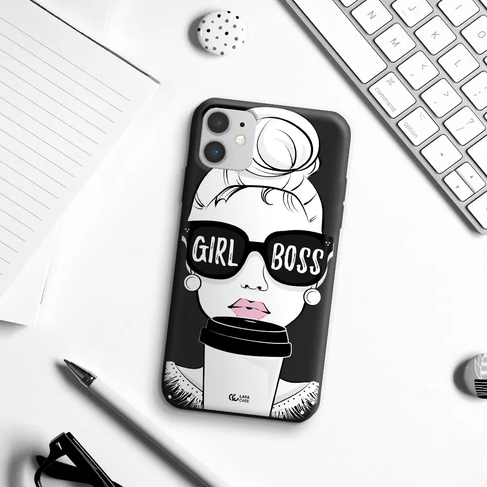 Girl Boss Apple iPhone 11 Silicone black Case