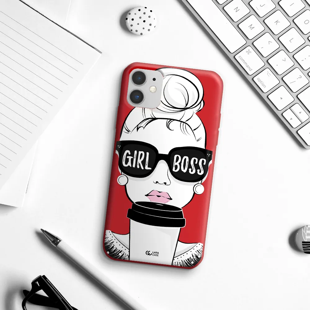 Girl Boss Apple iPhone 11 Silicone Imperial Red Case