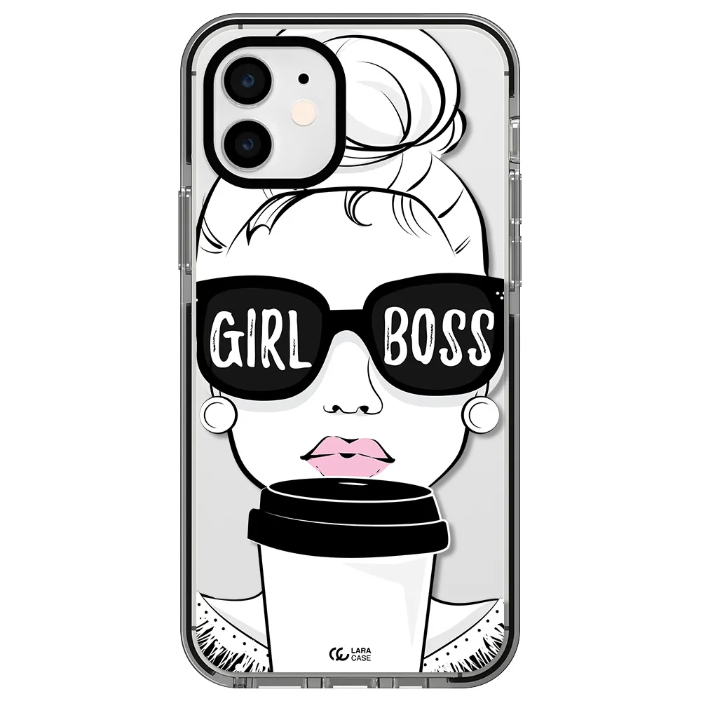 Girl Boss Apple iPhone 12 impact black border Case