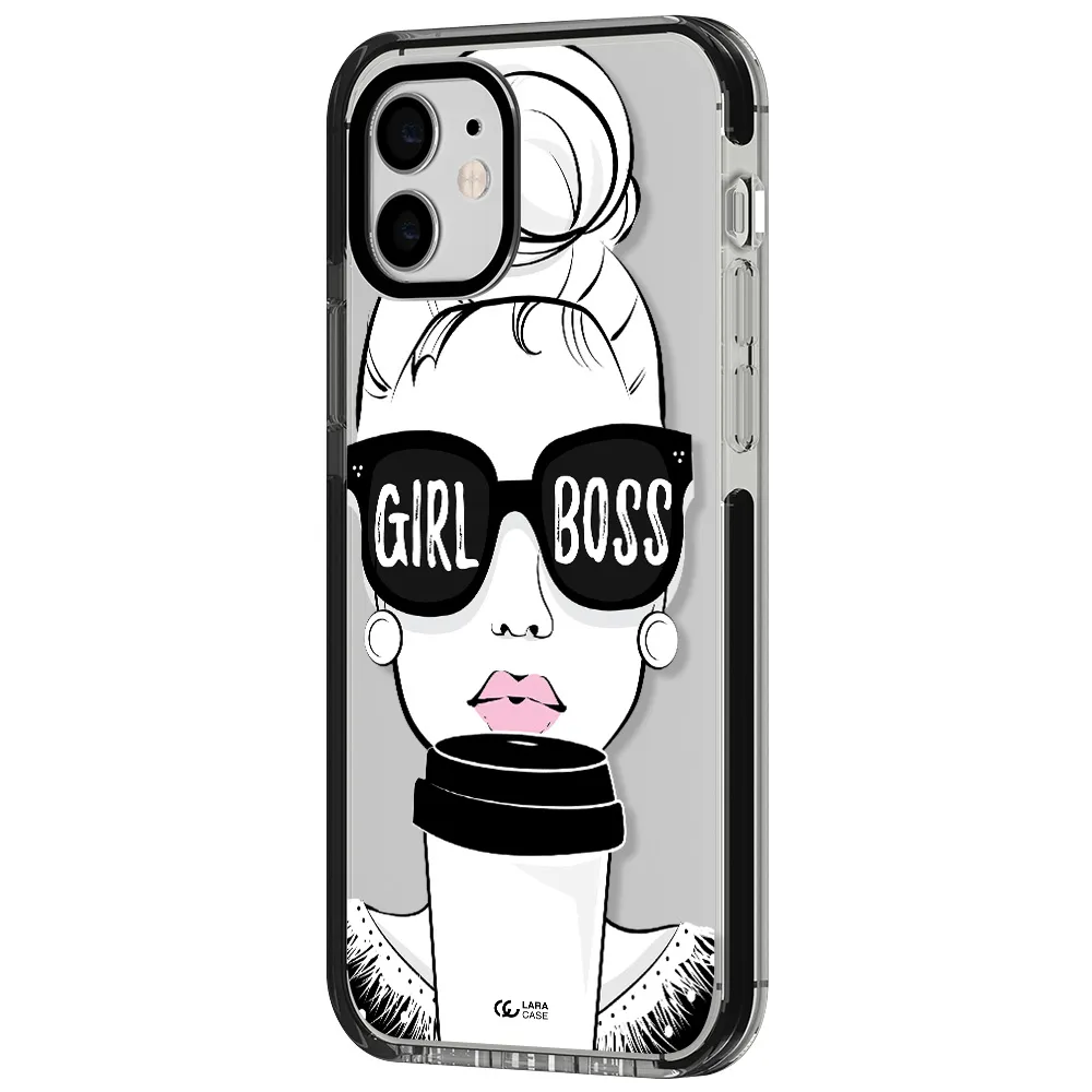 Girl Boss Apple iPhone 12 impact black border Case