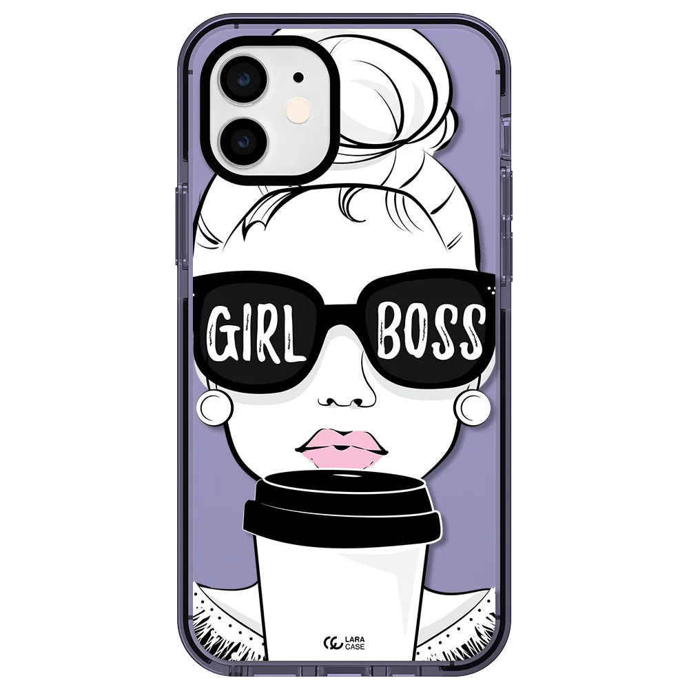 Girl Boss Apple iPhone 12 impact Lilac Case