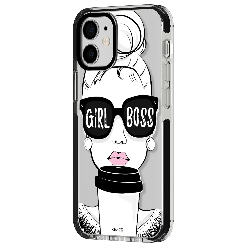 Girl Boss Apple iPhone 12 mini impact black border Case