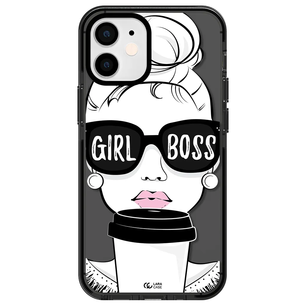 Girl Boss Apple iPhone 12 mini impact Smoke Black Case