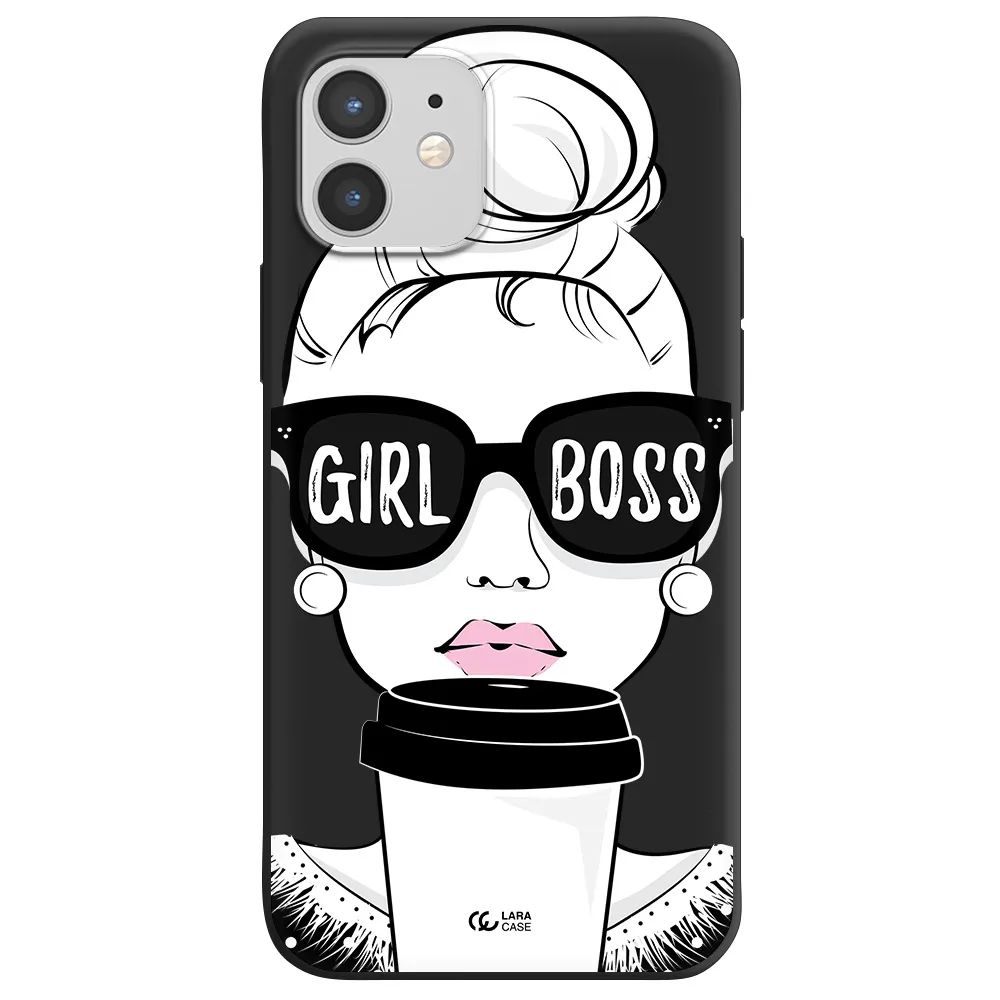 Girl Boss Apple iPhone 12 mini Silicone black Case