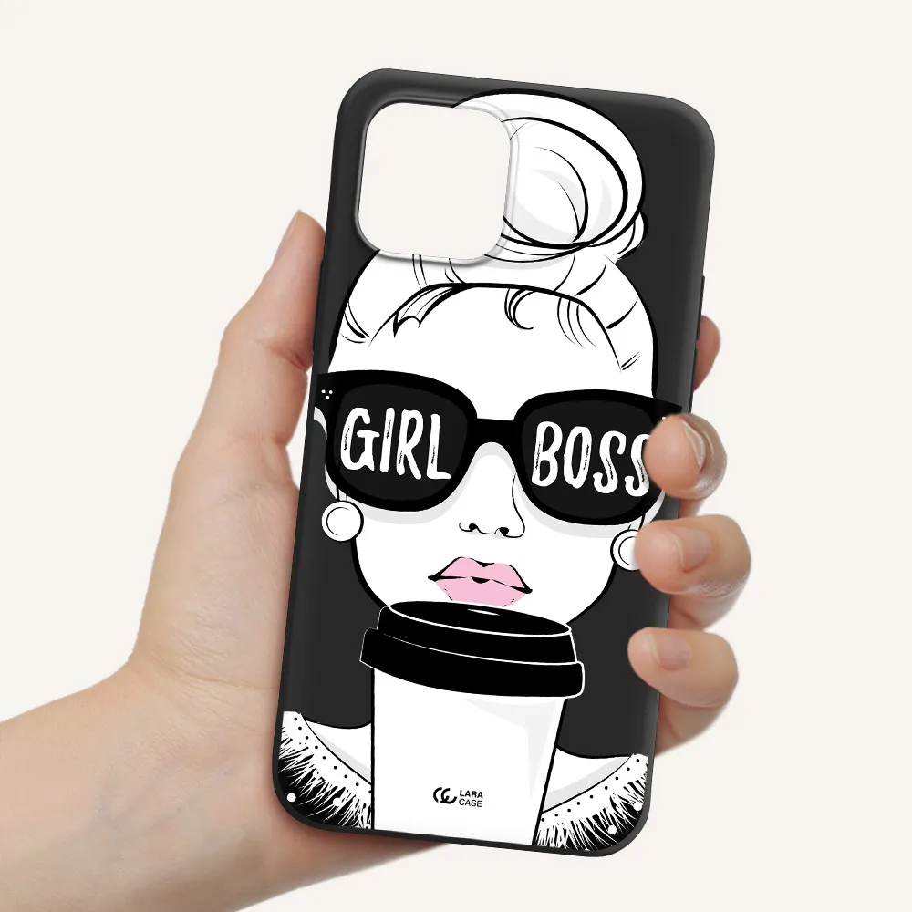 Girl Boss Apple iPhone 12 mini Silicone black Case