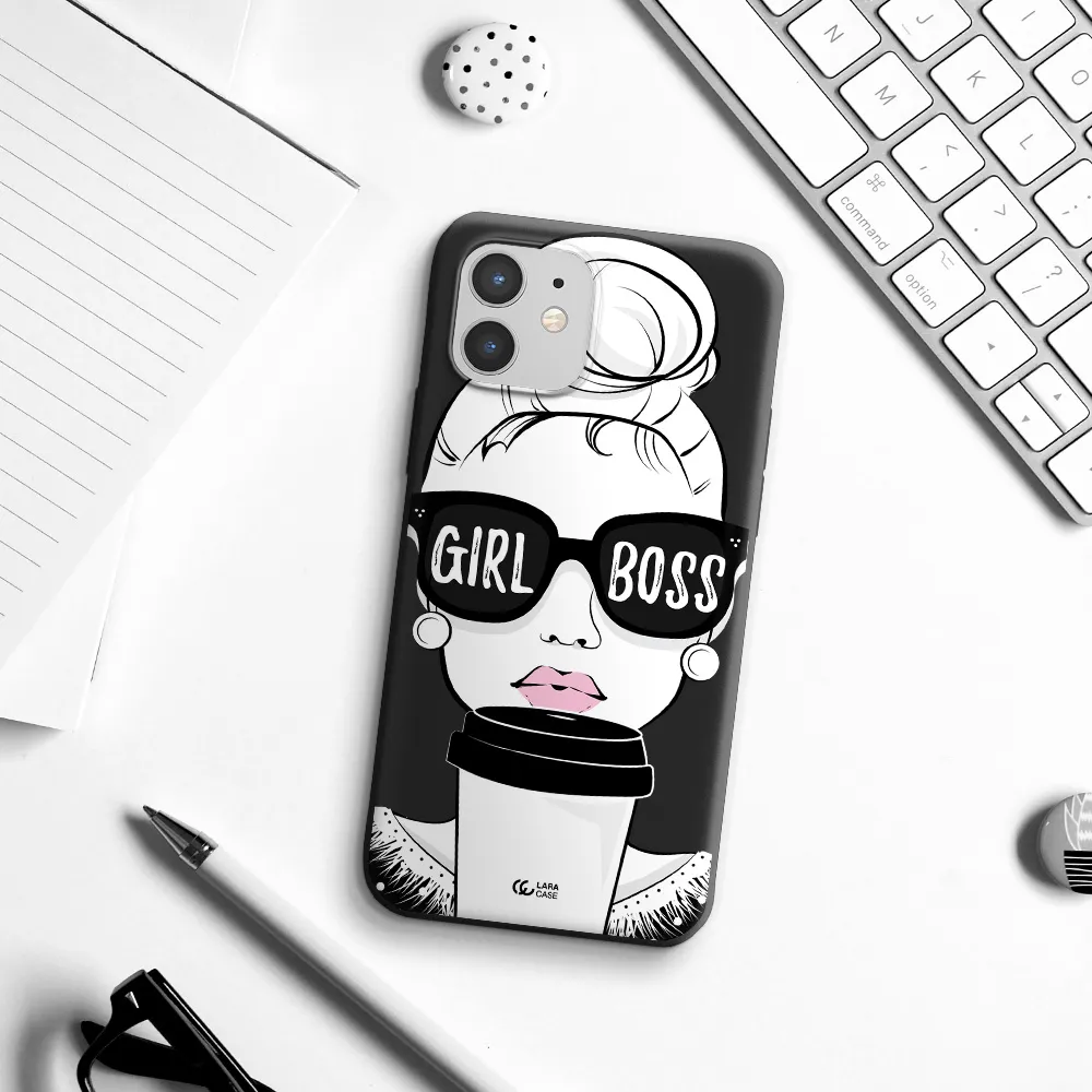 Girl Boss Apple iPhone 12 mini Silicone black Case