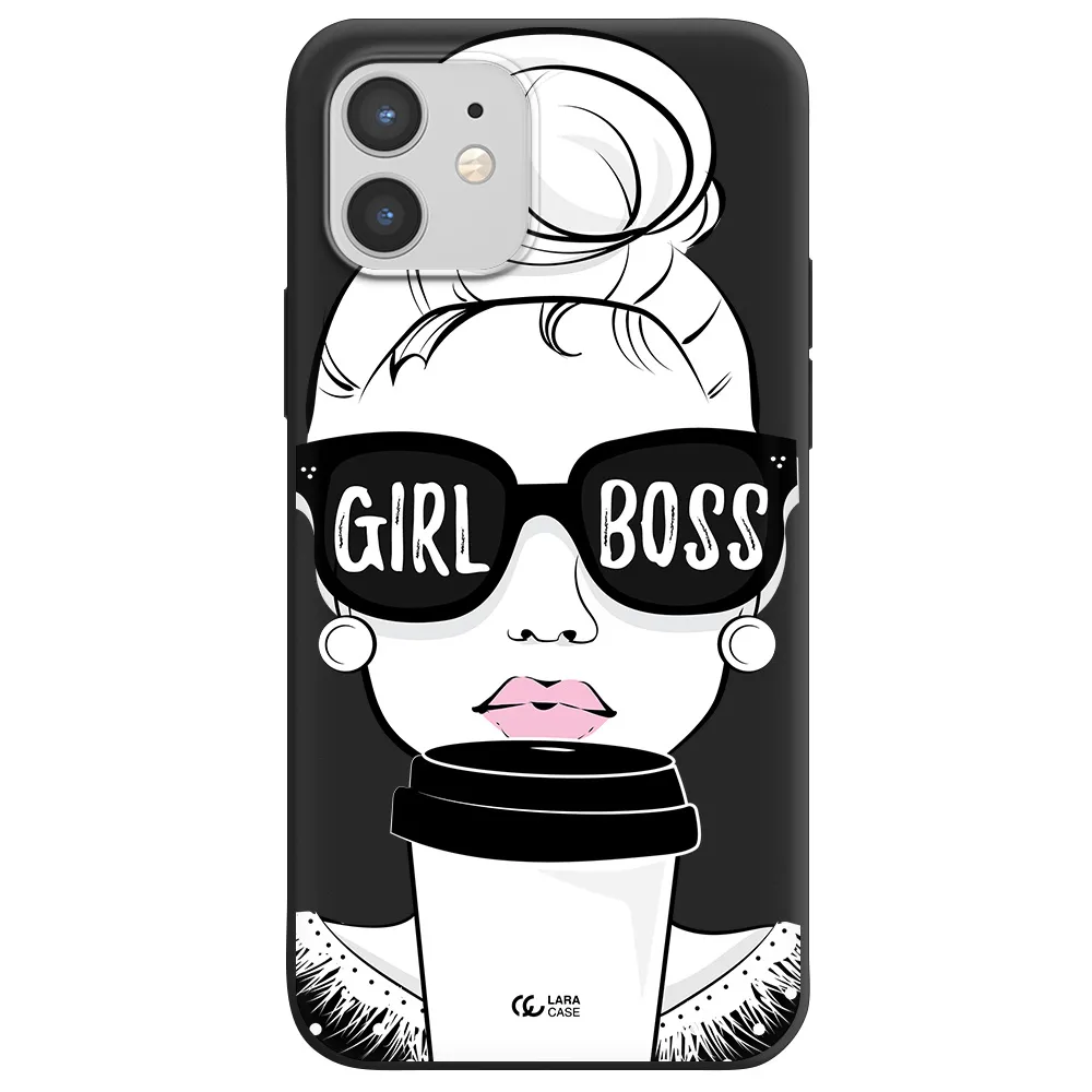 Girl Boss Apple iPhone 12 Silicone black Case