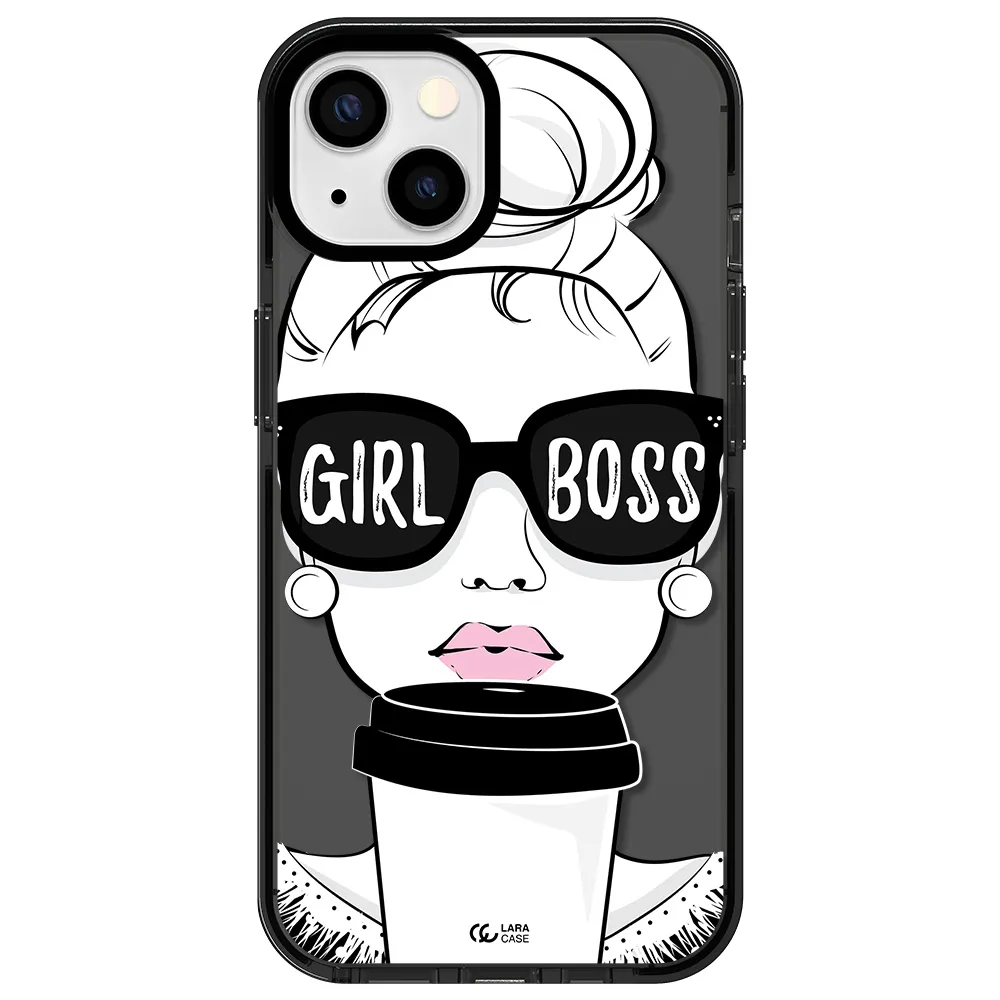 Girl Boss Apple iPhone 13 impact Smoke Black Case