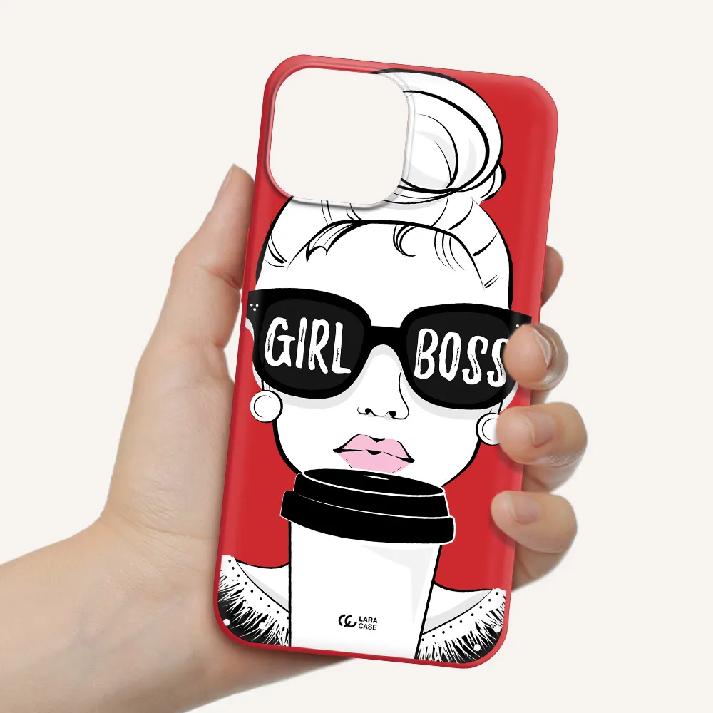 Girl Boss Apple iPhone 13 mini Silicone Imperial Red Case