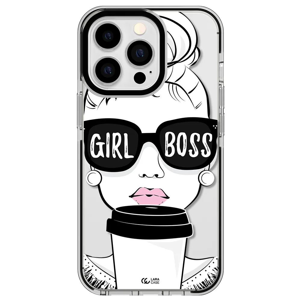 Girl Boss Apple iPhone 13 Pro impact black border Case