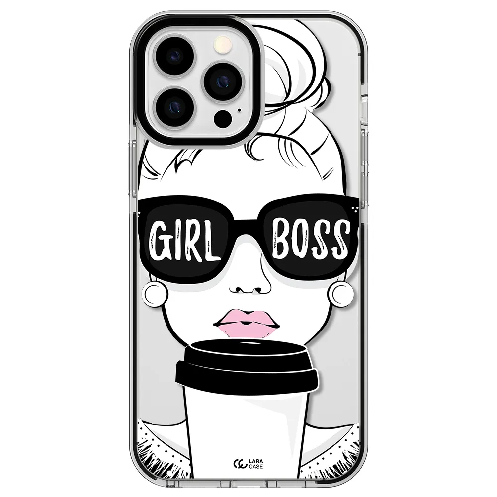 Girl Boss Apple iPhone 13 Pro Max impact black border Case