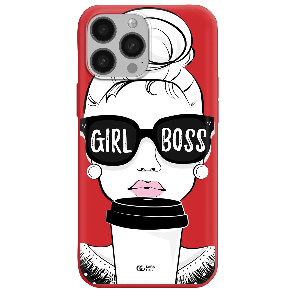 Girl Boss Apple iPhone 13 Pro Max Silicone Imperial Red Case