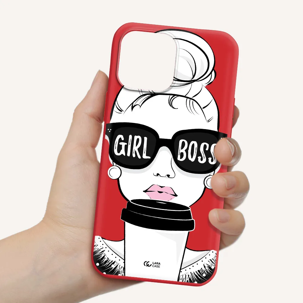 Girl Boss Apple iPhone 13 Pro Max Silicone Imperial Red Case