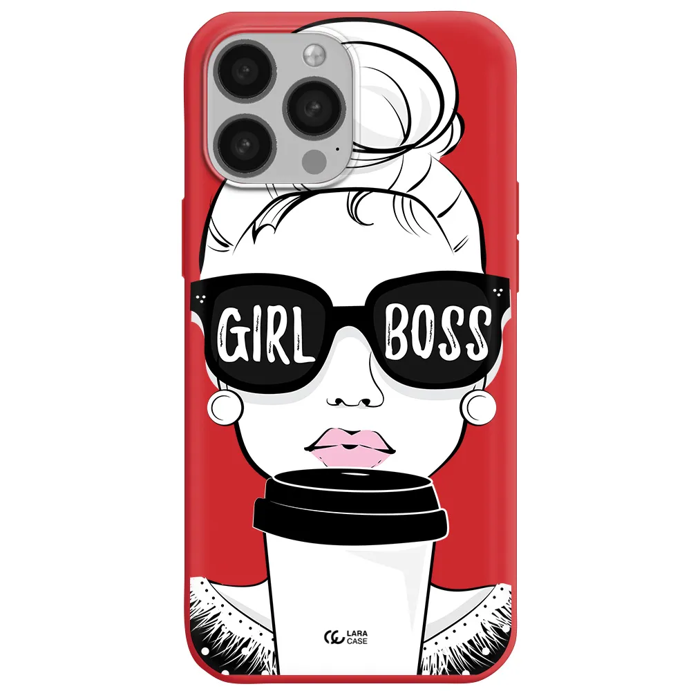Girl Boss Apple iPhone 13 Pro Silicone Imperial Red Case