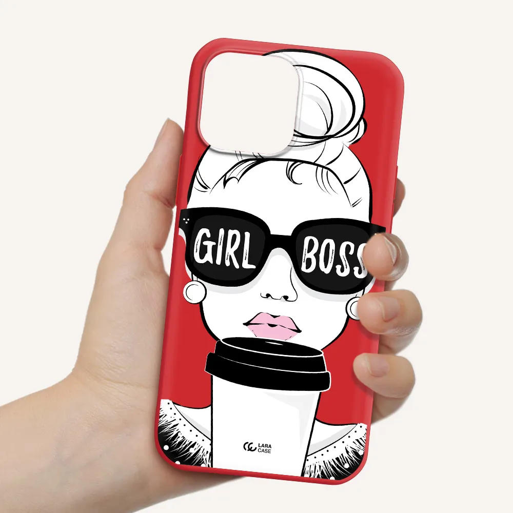 Girl Boss Apple iPhone 13 Pro Silicone Imperial Red Case