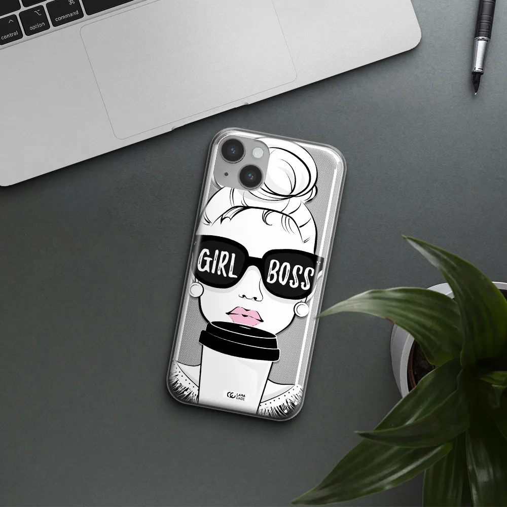 Girl Boss Apple iPhone 14 Clear TPU Case