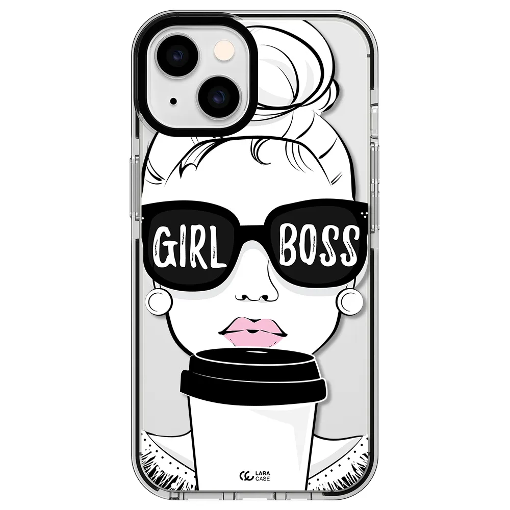 Girl Boss Apple iPhone 14 impact black border Case