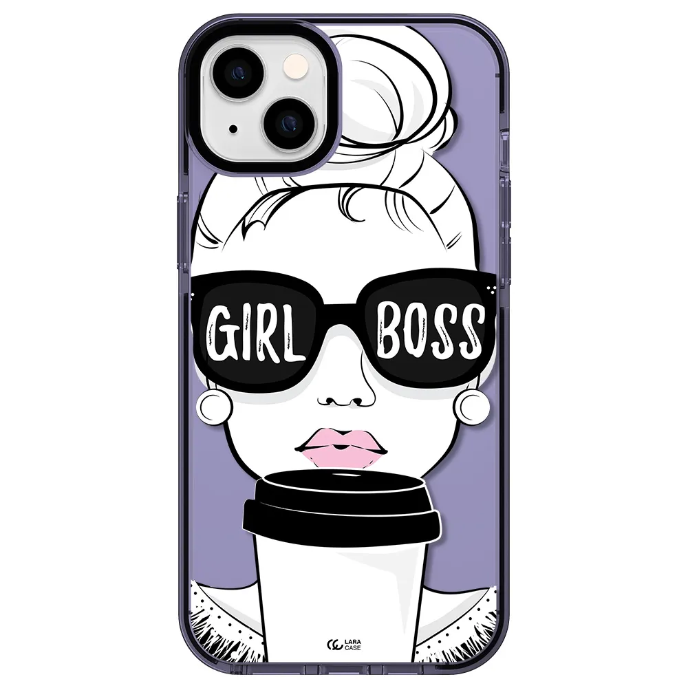 Girl Boss Apple iPhone 14 plus impact Lilac Case