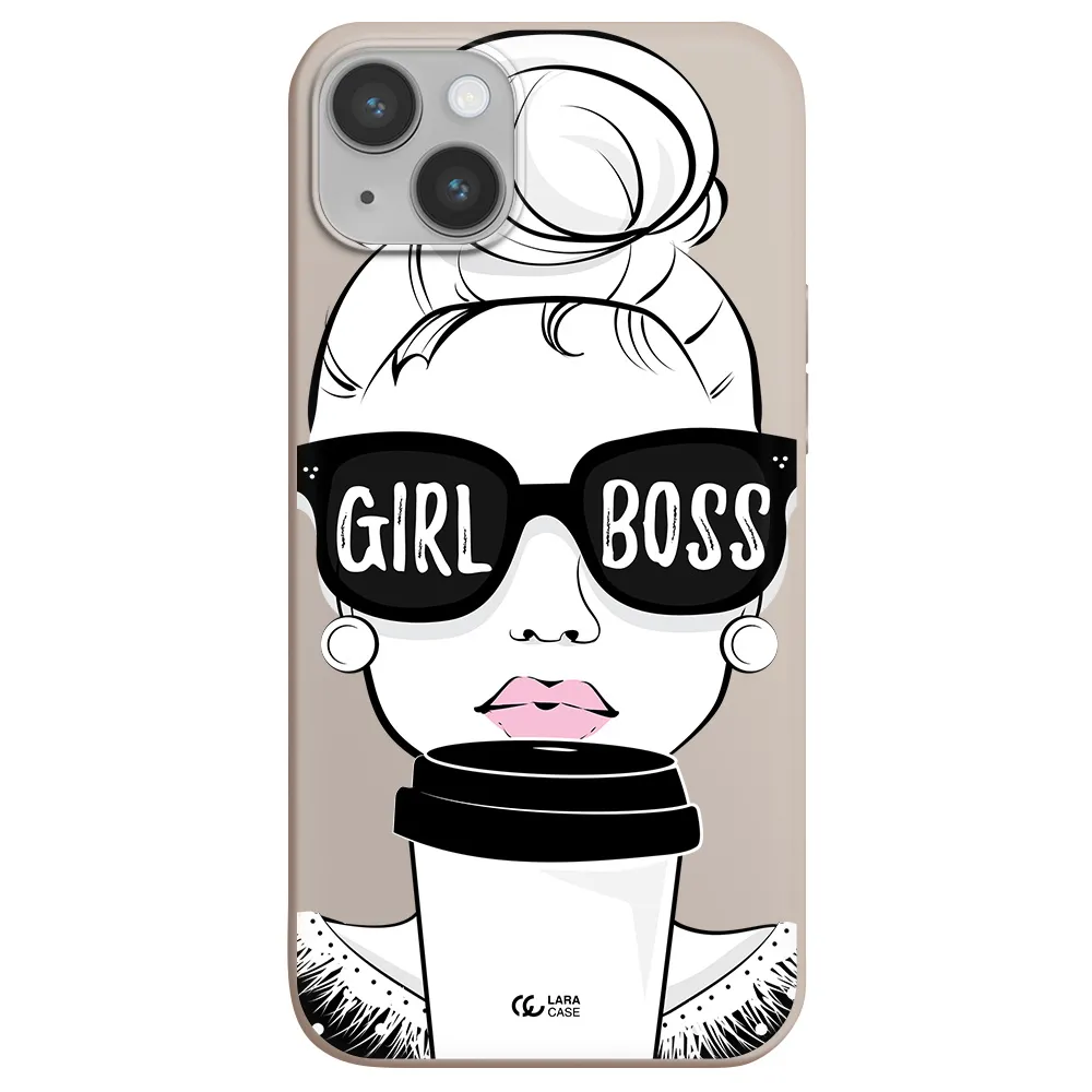 Girl Boss Apple iPhone 14 plus Silicone Stone Case