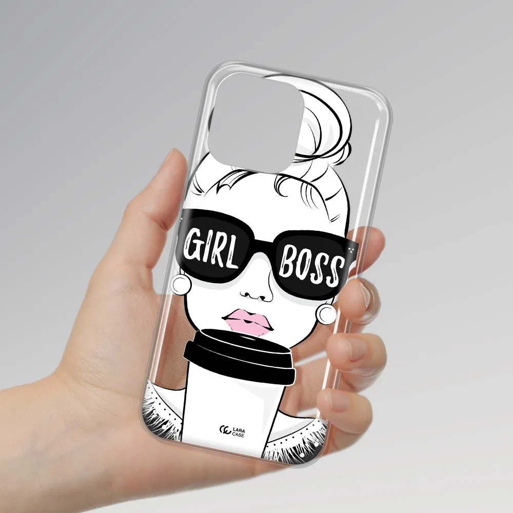 Girl Boss Apple iPhone 14 pro Clear TPU Case